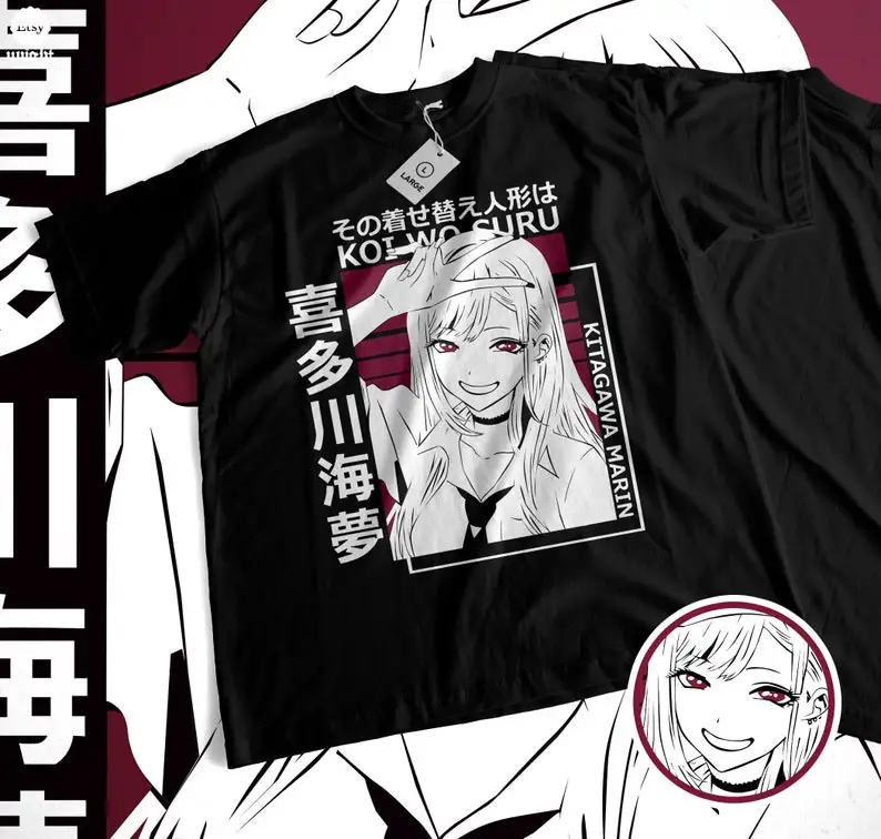 Anime Unisex Cosplay Darling T-Shirt - Inspired  Apparel, Manga Chic Tee, Japanese Fashion Enthusiast, Otaku Trendy Wear