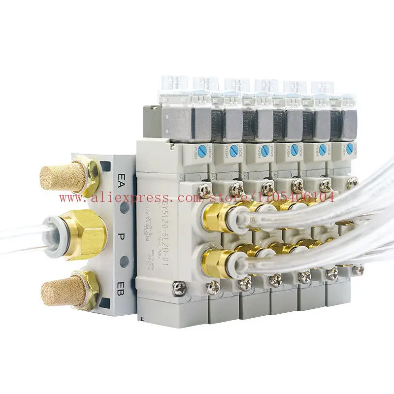 Pneumatic control valve group Solenoid valve SY5120/3120/7120-M5/01/02