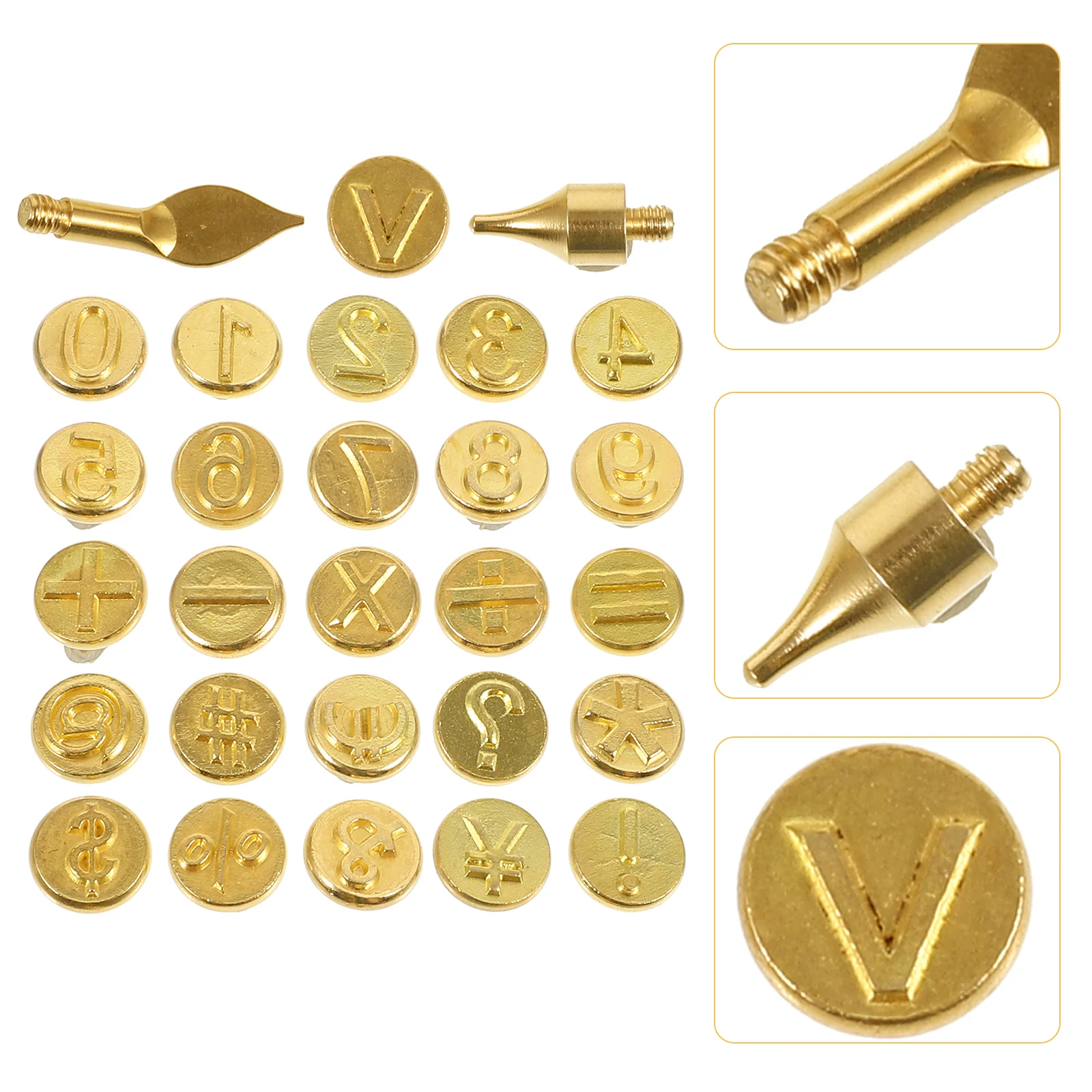 

1Set Number Burning Tips Pyrography Pen Kit Metal Carving Transfer Head DIY Engraving Tool Wood Branding