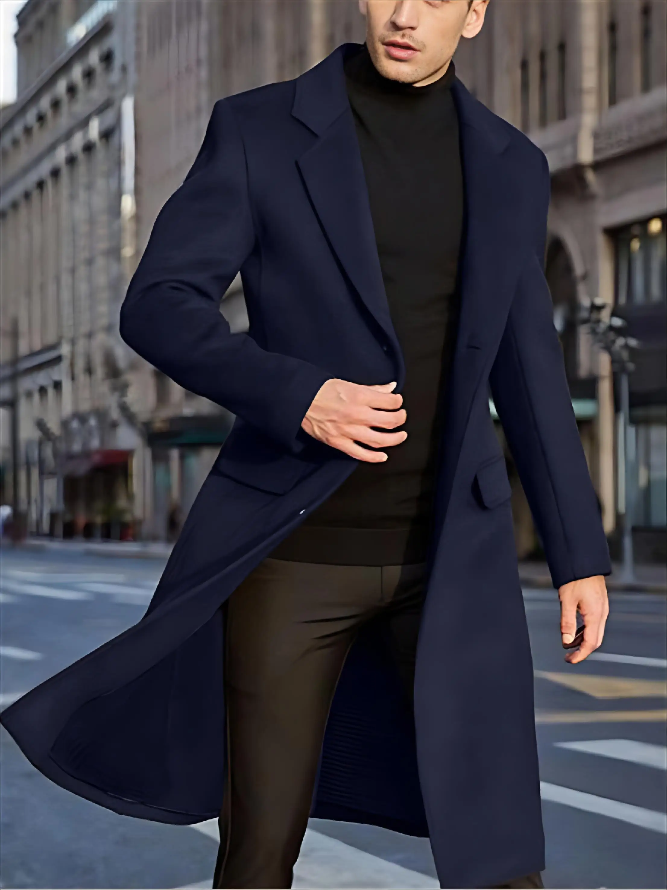 

Пальто из шерстяной смеси асимметричного кроя с запахом, перекрестным и диагональным дизайном