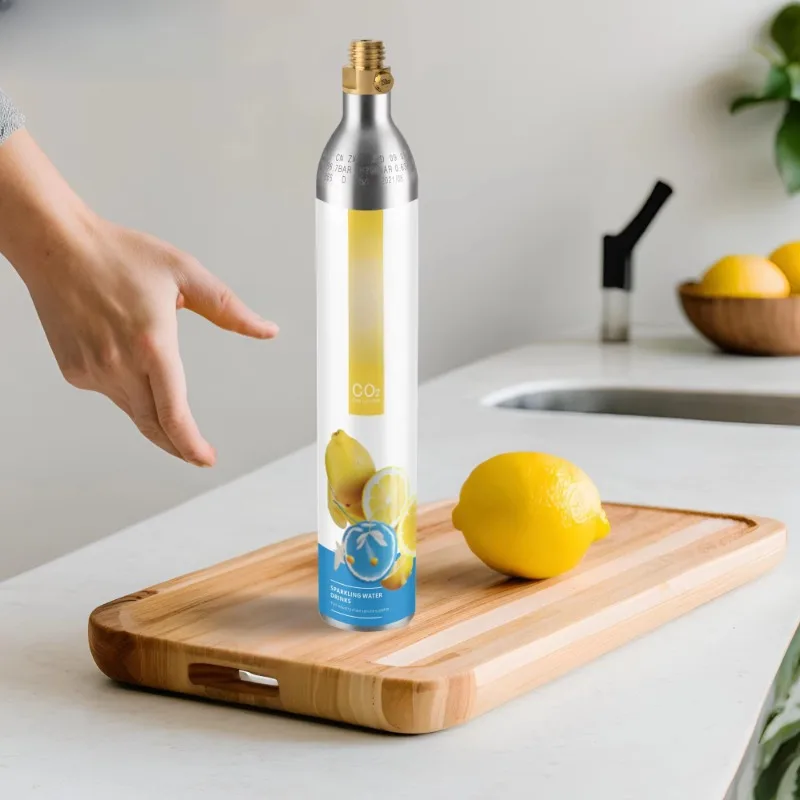 

Certified 0.6L Aluminum High Pressure CO2 Bottle Tank 60L Portable Food Grade Beverage Gas Cylinder Small Soda Maker
