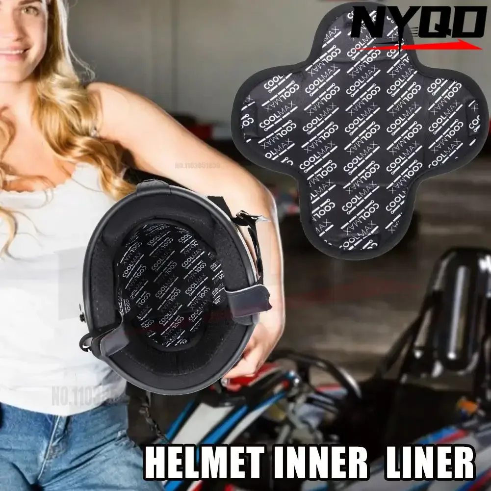 Motorhelm Insert Voering Cap Kussen Sneldrogende Ademende Zweetafvoerende Helm Isolatie Voering Moto Capacet