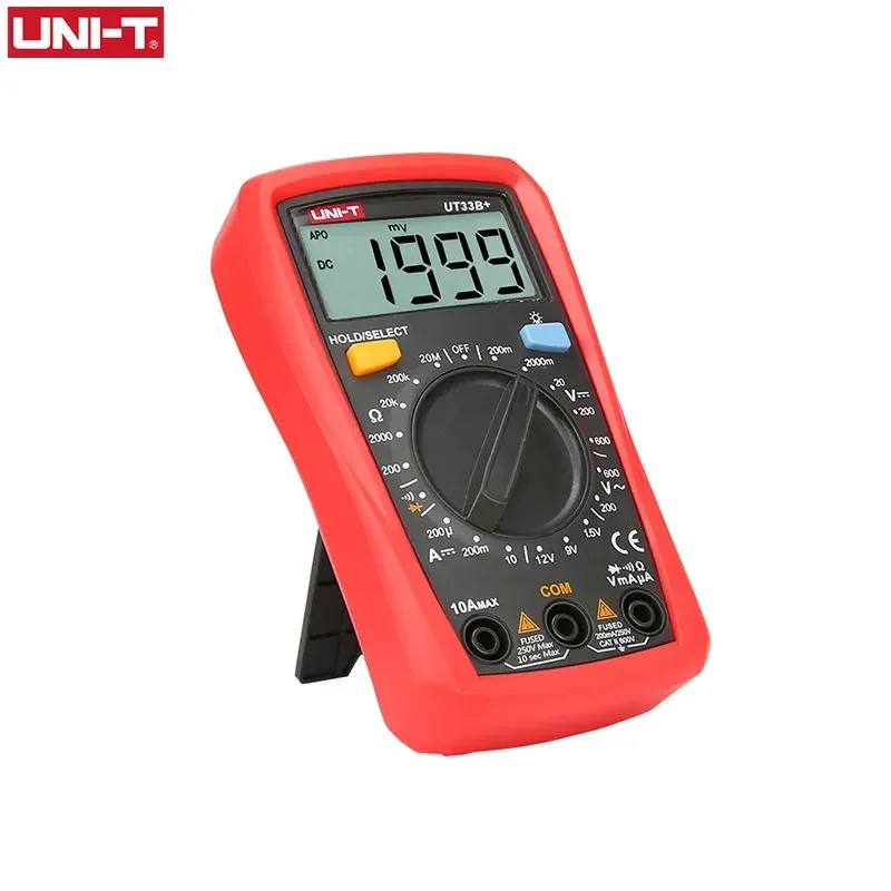 UNIT UT33B+ Mini Digital Multimeter AC DC Voltmeter Ammeter 2000 Counts Battery Test Meter Multitester Resistance ohm Tester