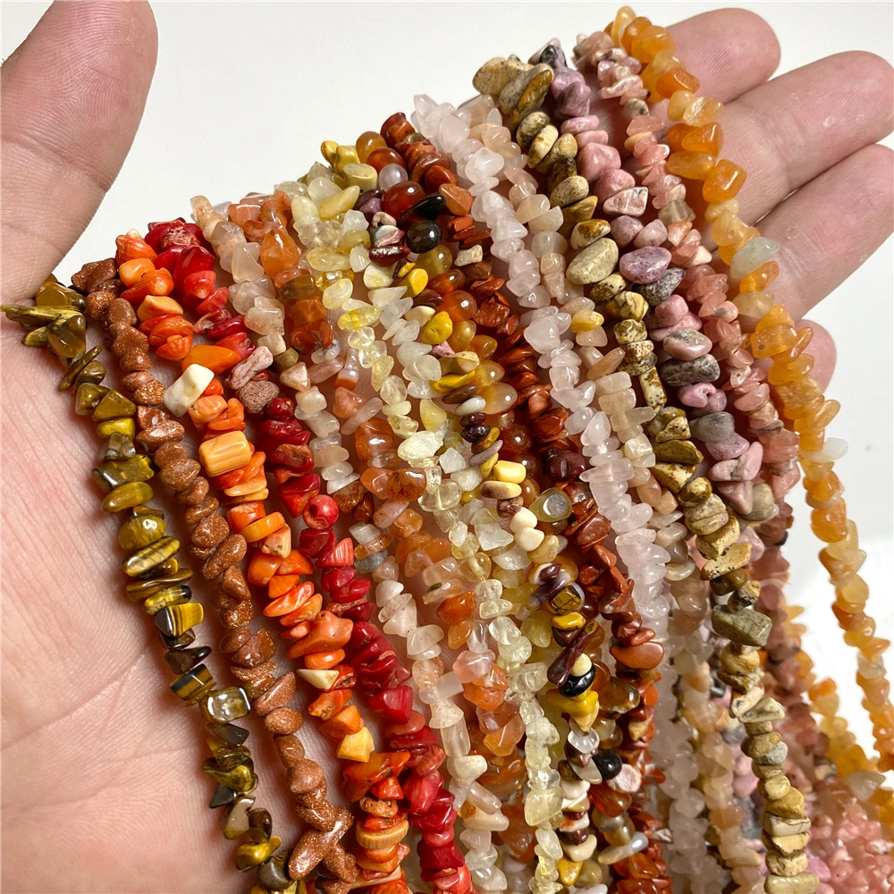 3-5mm Irregular Red Agates Chips Stone Beads Natural Peridot Gravel Stone Chips Beads For Jewelry Making Bracelet DIY Necklace