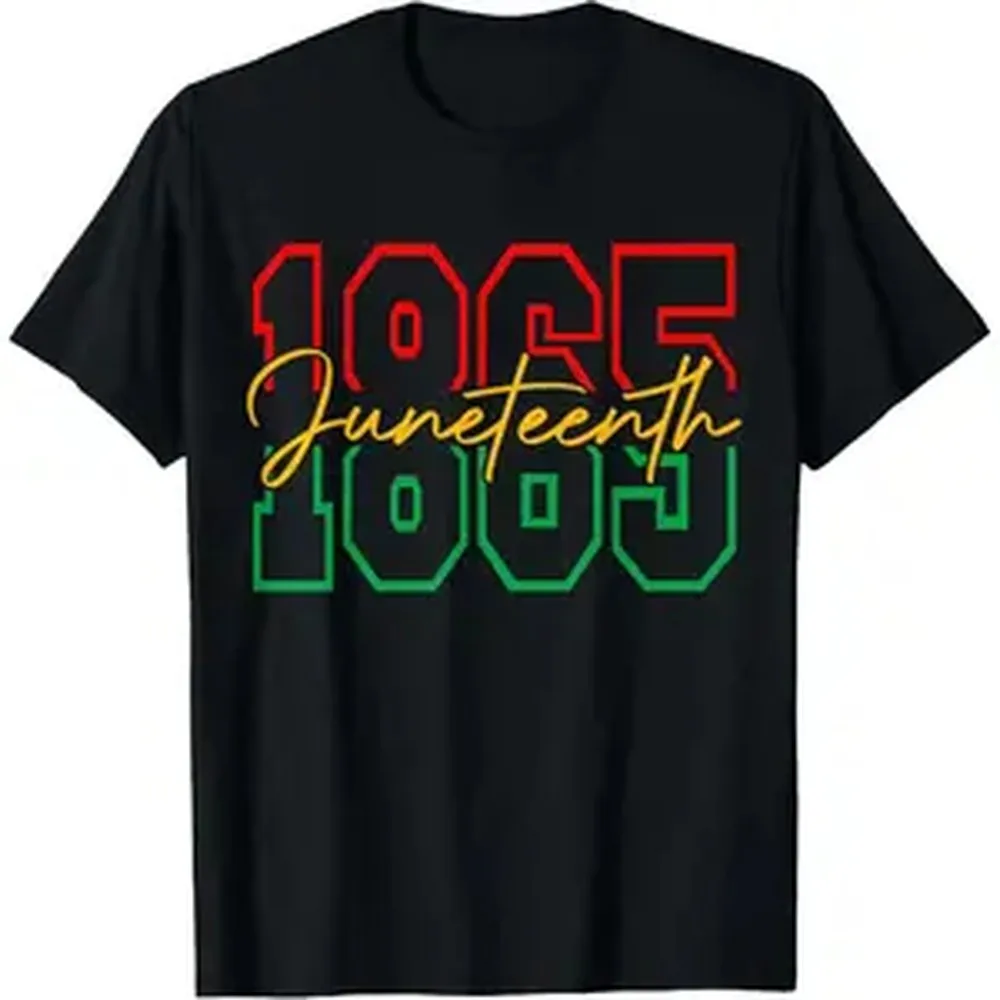 Juneteenth T Shirt Men 1865 Cotton Tee African American Heritage Freedom Day Clothing Black Pride Apparel