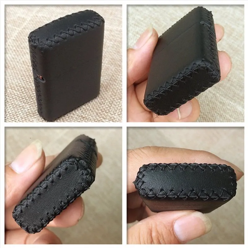 Genuine Leather Lighter Case Cowhide Custom Protective Sleeve Lighter Storage Holster Belt Bag Handmade for Zippo Lighter Shell