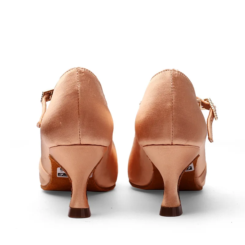 Chaussures de danse en Satin Standard pour femmes, semelle extérieure souple, chaussures de danse modernes pour salle de bal, offre spéciale