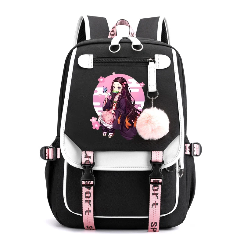 Anime Kamado Nezuko Backpack Women Men Travel Bag Teenager Girl School Bags Backpack Laptop Bags Daily Bag