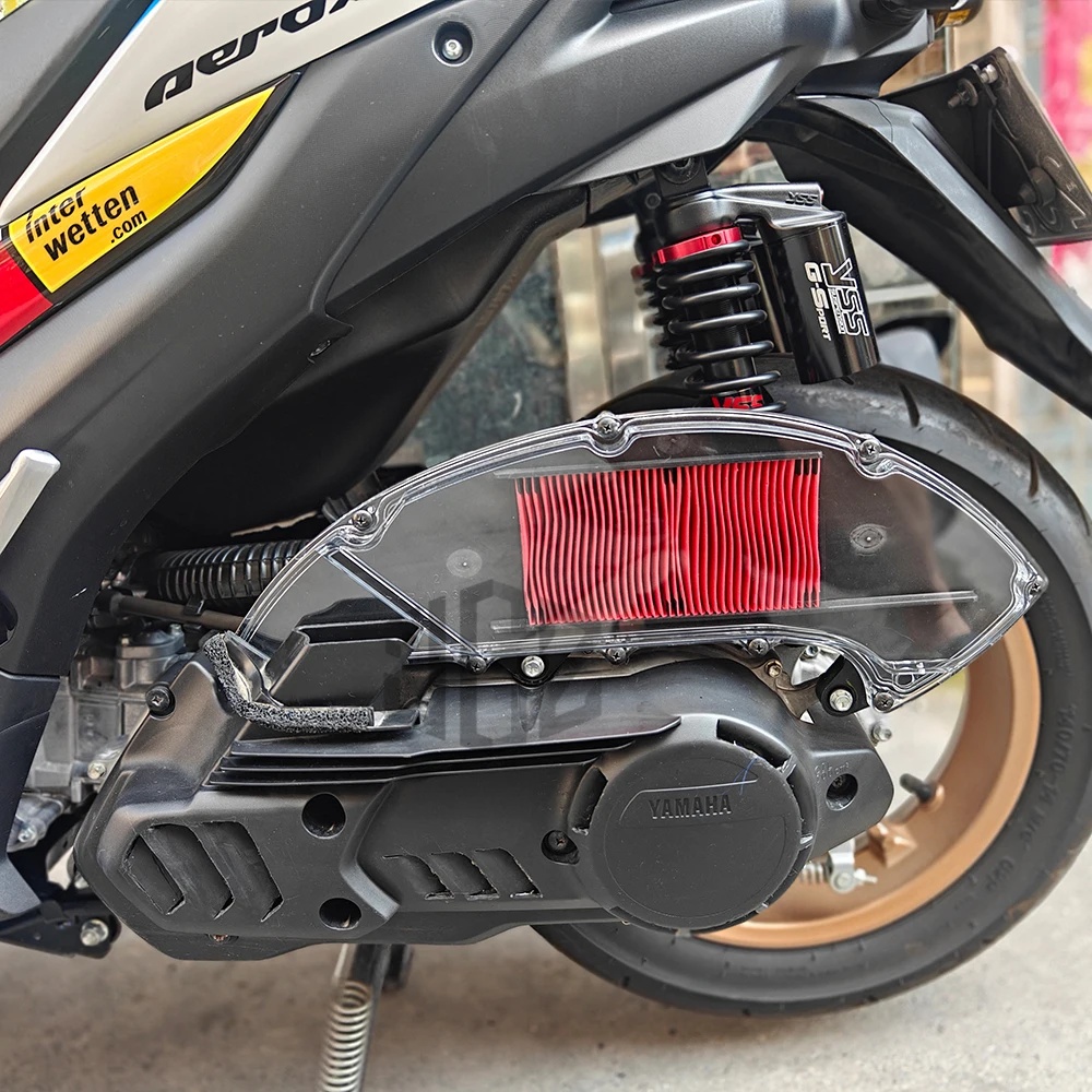 Motorcycle PVC Accessories Engine Air Filter Cover PVC Transparent Smoke Guard For YAMAHA NVX155 V2 AEROX V2 NMAX V2 V3