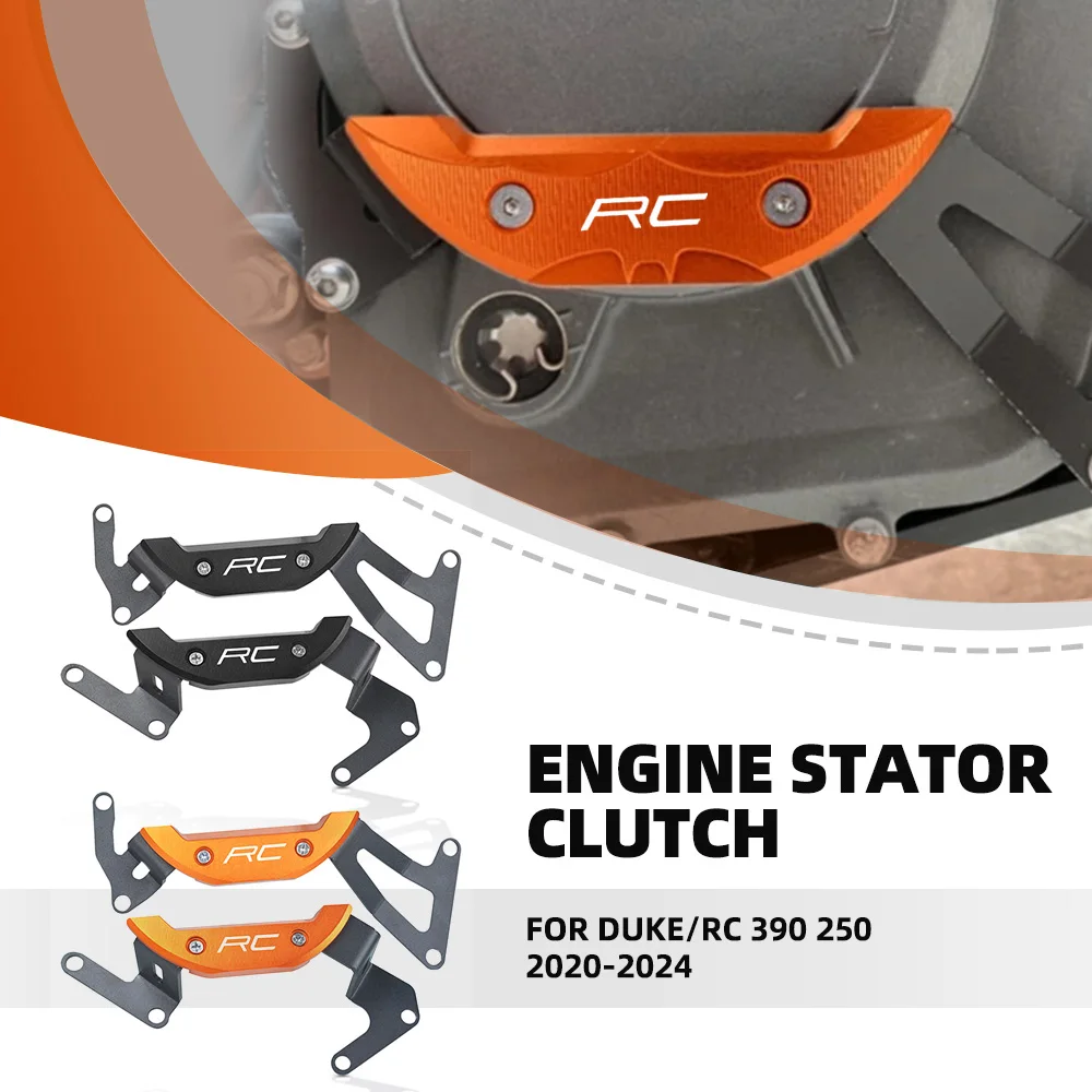 

Engine Stator Clutch Cover Protective Case Slider Guard Protector For 390 Adventure DUKE/RC 390 250 2020-2021 2022 2023 2024
