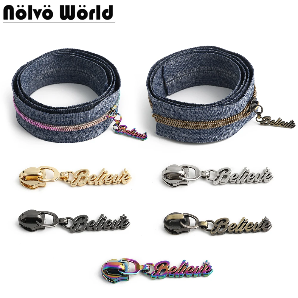 

1/3/5 комплектов Believe/Handmade Shape 5 # Нейлоновые молнии с бегунком-пуллером для шитья сумок, кошельков, курток, одежды, декоративных аксессуаров