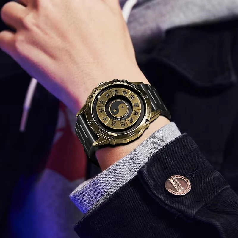 DOM 1737 Venta caliente 2024 nuevo reloj de suspensión magnética tecnología de los hombres concepto de personalidad creativa reloj de cuarzo resistente al agua