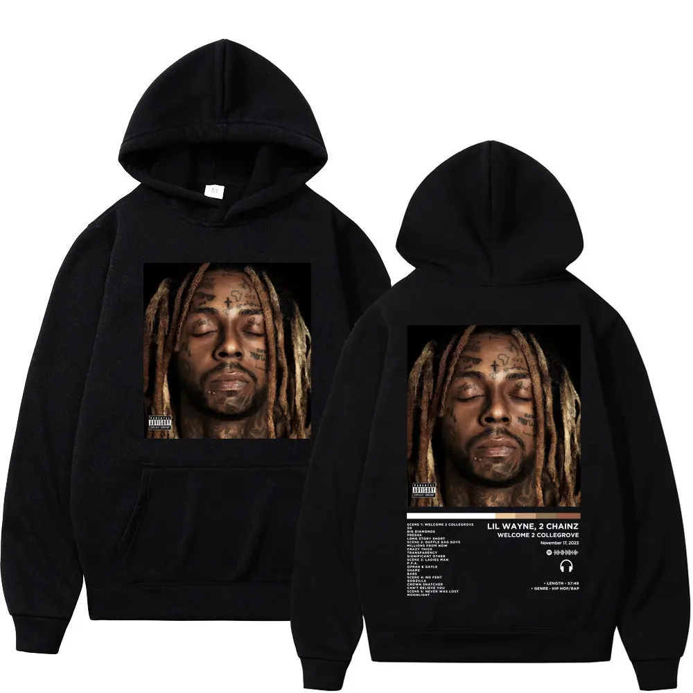 Rapper Lil Wayne Music Album Graphic Hoodies Men's Women's Hip Hop Vintage Sweatshirts High Quality Fashion Oversized Pullovers