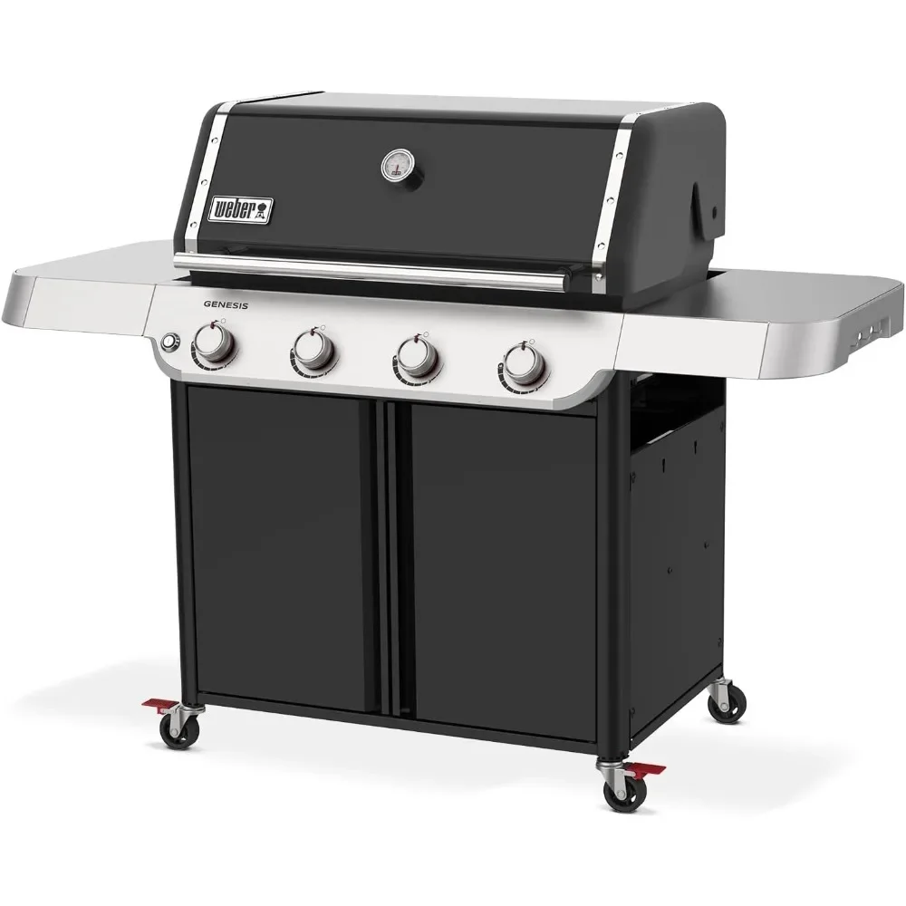 Genesis E-415 vloeibare propaangasgrill, zwart