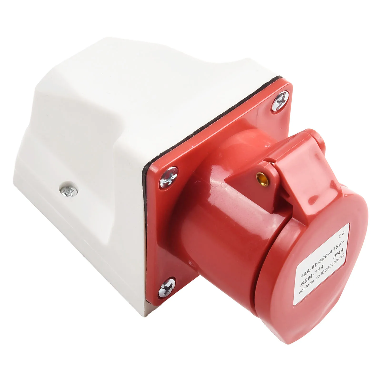380-415V 16A 4-Core Industrial Socket IP44 Protection Level High Strength Engineering Material Shell for Industrial Settings