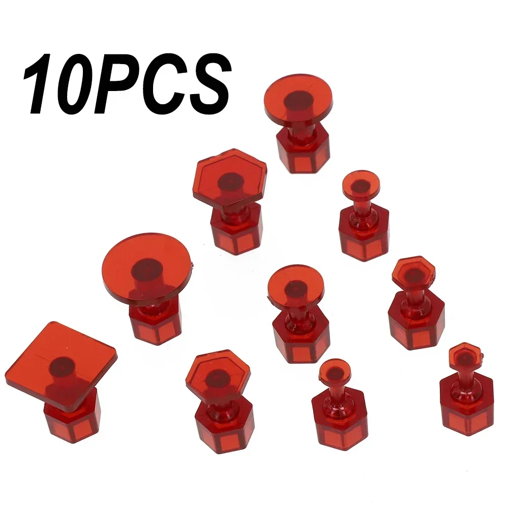 10pcs Car Dent Repair Tool Body Sheet Metal Dent Convex Dent No Trace Repair Suction Cup Suction -Pit Hail Washer Pull Tab