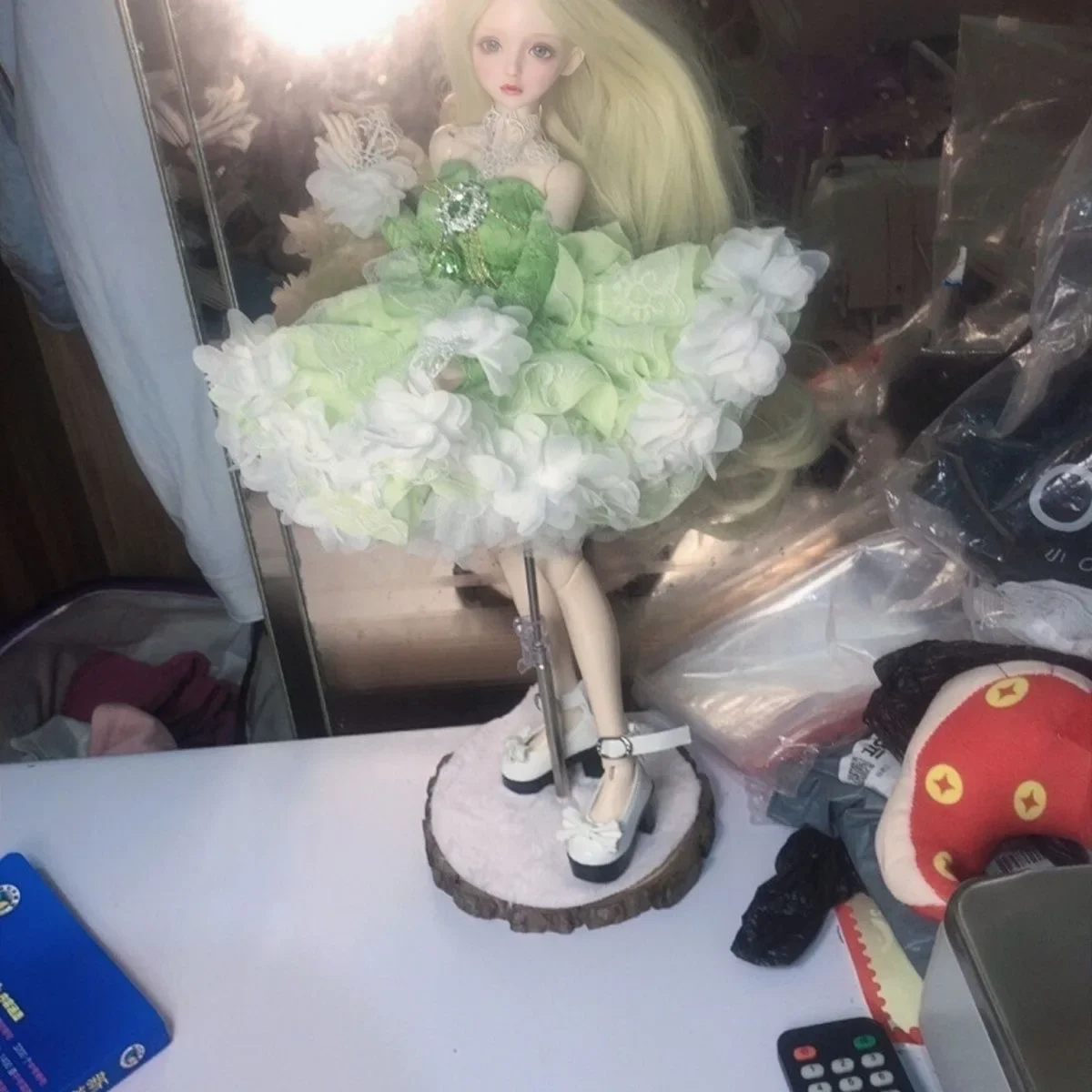 ملابس دمى مخصصة تنورة منفوشة متعددة الألوان 1/3 1/4 1/6 فستان BJD