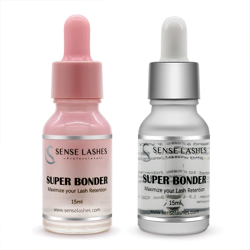 Sense Lashes 2Bottles/Set 15ml Super Bonder Lash Extensions Professional Eyelash Help Adhesive Hardener Glue for False Eyelashes