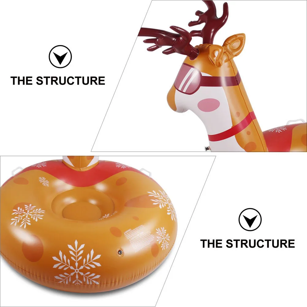 

1 pc Inflatable Snow Tube Thicken Pvc Wear-Resistant For Outdoor Winter Snow Tubing Sled Ride Durable Easy Clean Sealing