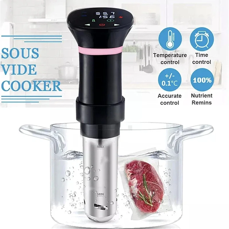 110V Sous Vide Cooker IPX7 Waterproof Vacuum Heater Immersion Circulator Slow Cooker with Digital Display Reservation Function