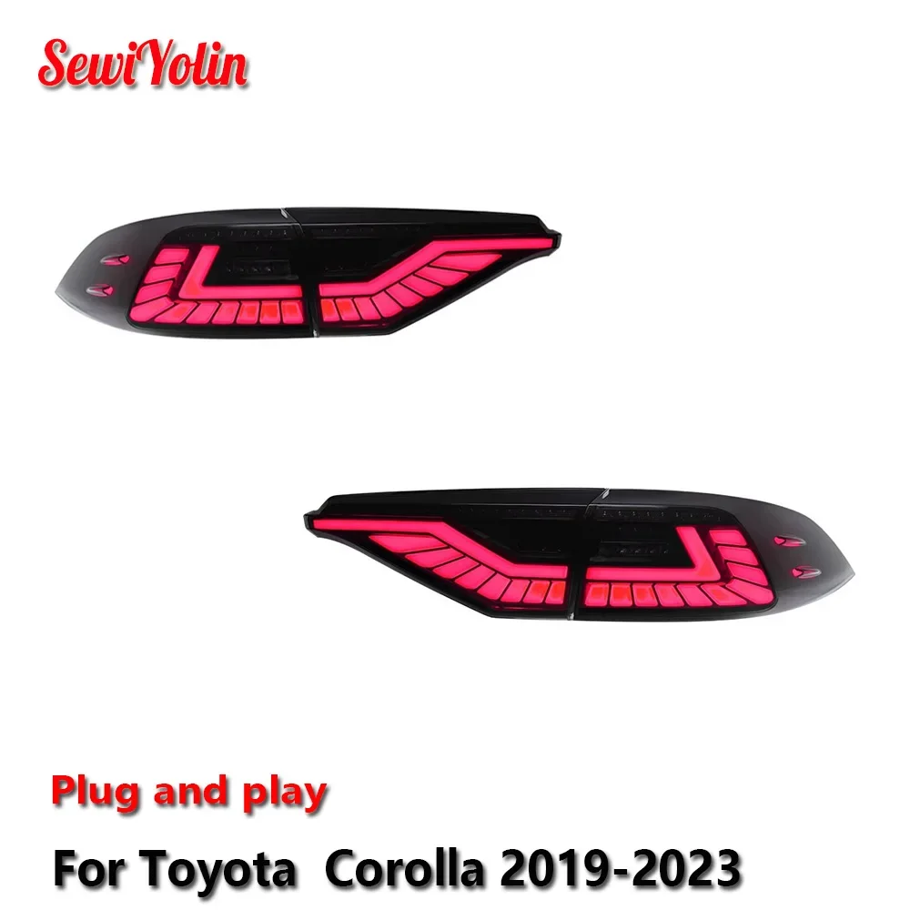 

Car LED Tail Light Accessories For Toyota Corolla 2019-2023 Auto Rear Fog DRL Brake Turn Signal Lamp Plug and Play