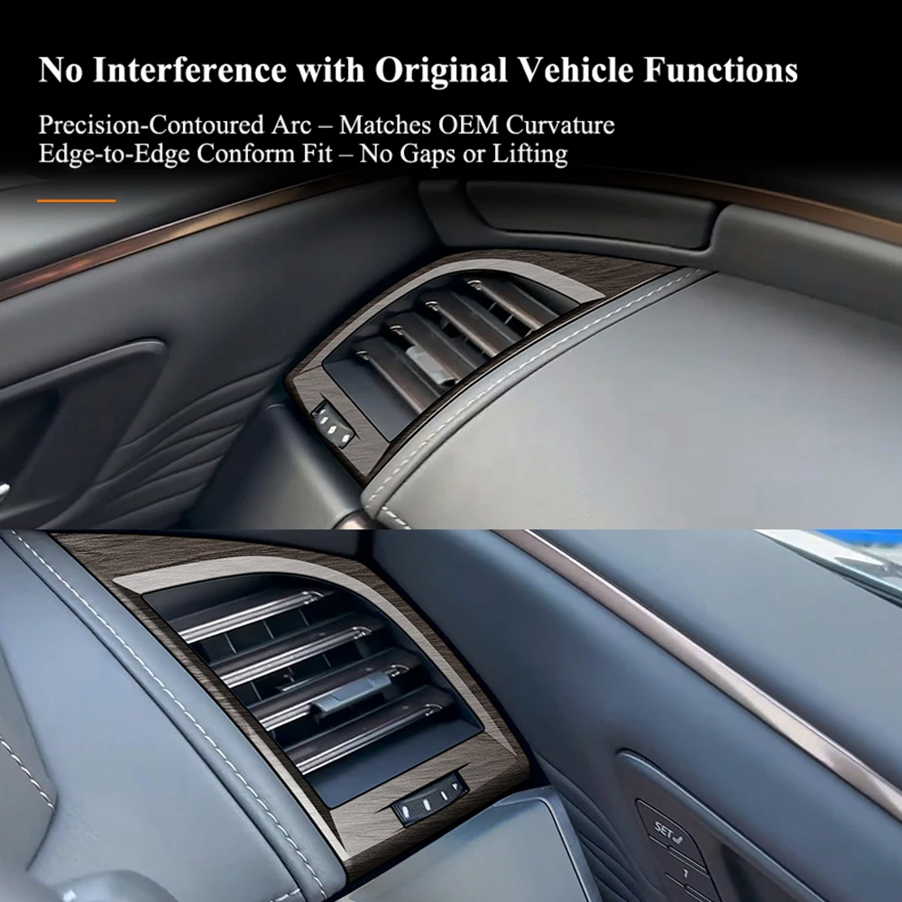 RHD LHD لوحة القيادة منفذ تنفيس الهواء غطاء الكسوة الديكور الإطار لتويوتا ألارد 40 سلسلة 2023 2024 اكسسوارات السيارات التصميم #3