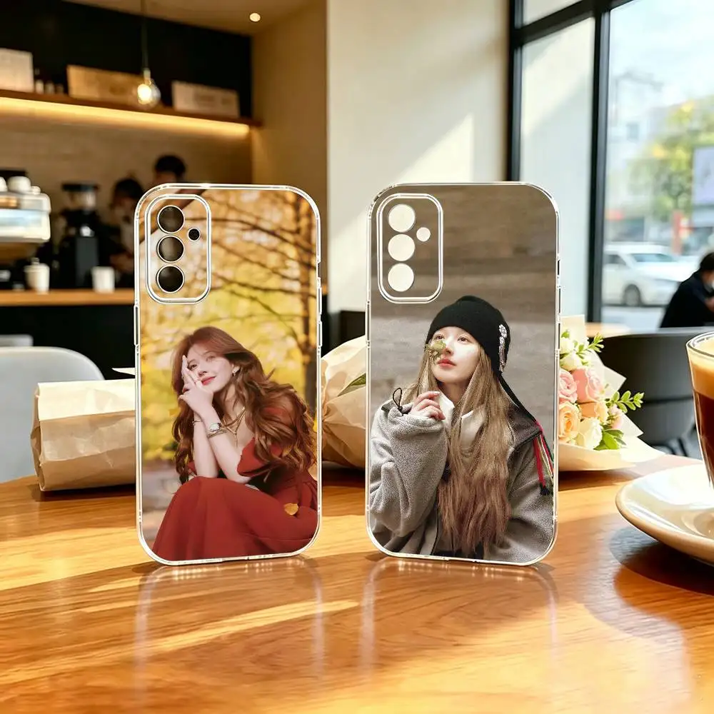 Asia beauty actress Zhao lusi  Phone Case Transparent  Soft TPU For Samsung A71, A70, A52, A51, A40, A30, A20
