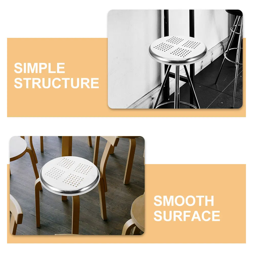 

Stainless Steel Replacement Round Seating Part Board For Home Kitchen Bar Canteen Sturdy Surface Sanding Smooth Edge Diy