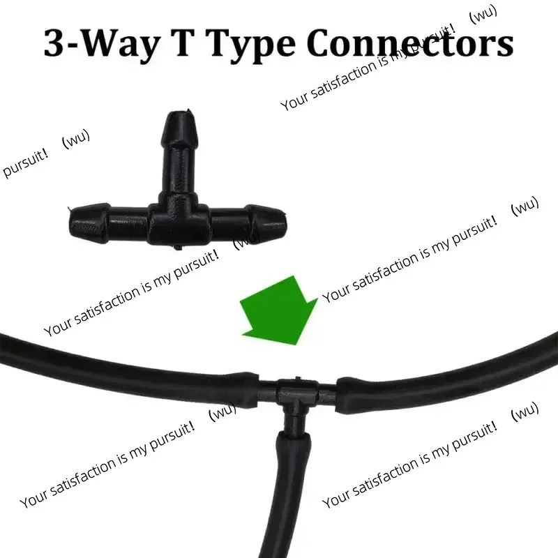 18/30/36/60pcs Car Windshield Washer Hose With Connector Kit T/Y/I Type Tube Pipe Splitter Connector Universal Nozzle Hose Tube