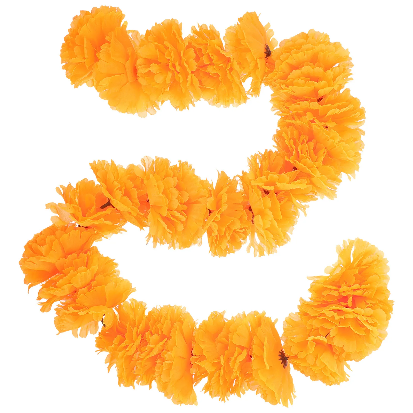 

Silk Halloween Marigold Garland Lightweight Festive Decor Indoor Outdoor Mantels Banisters Easy Cut Length