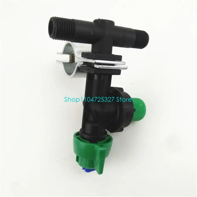 D8KF Heavy Duty Fan Pattern Mists Sprays Nozzle 2pcs Pipe Clip Irrigation Accessories