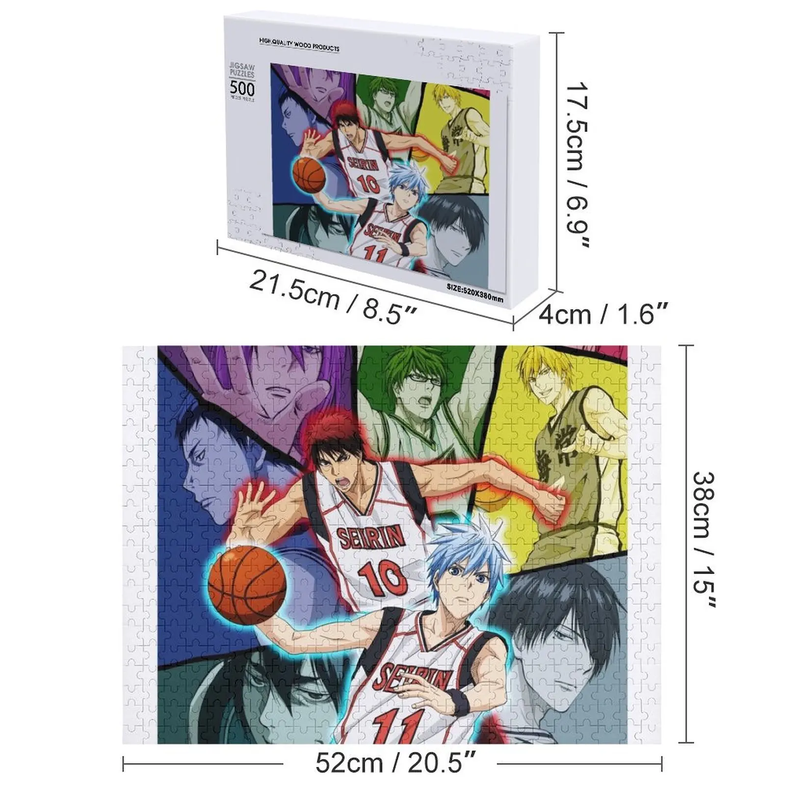 คุโรโกะและทีมจิ๊กซอว์เกมปริศนาสัตว์ไม้สำหรับเด็ก