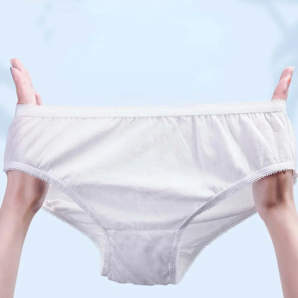 لوازم السفر القطن الخالص المرأة سراويل يمكن التخلص منها 5 قطعة ملابس داخلية للأمهات الأمومة العشير بعد الولادة السروال #5