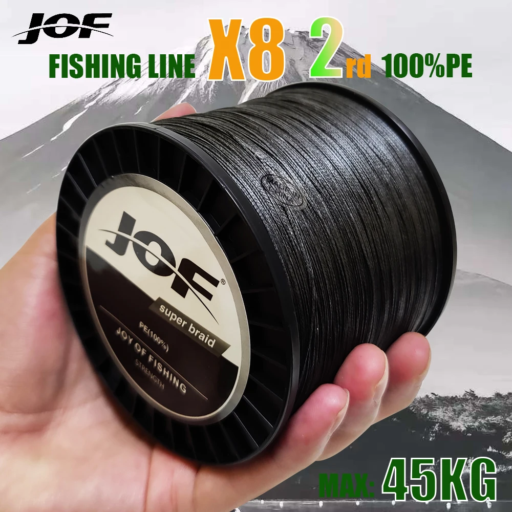 JOF 8-Fach Geflochtene Angelschnur Multifilament 300M 500M 1000M Karpfenangeln Japanische Geflochtene Schnur Angelzubehör PE-Leine