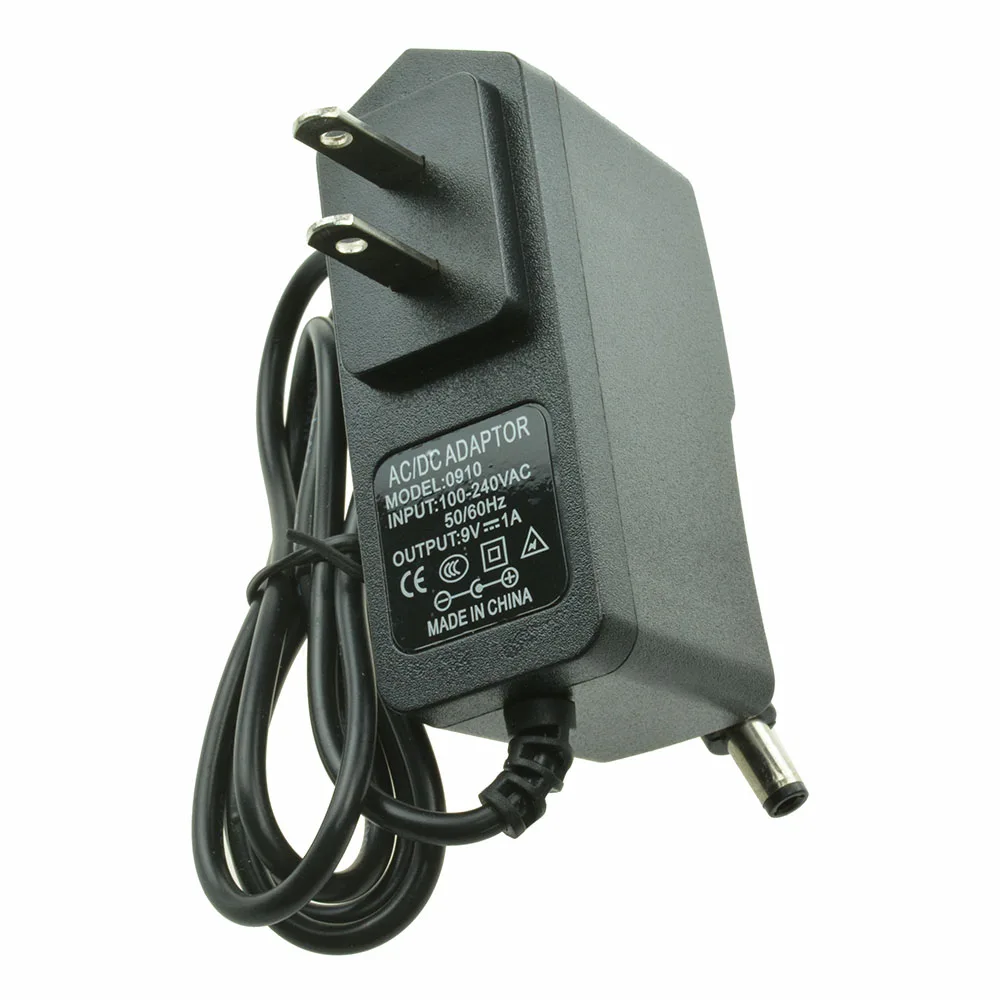 Адаптер питания AC100V-240V, кабель 1 м, 9 В, 1 А, вилка стандарта США, 5,5x2,1 мм, ширина импульса, модуляция