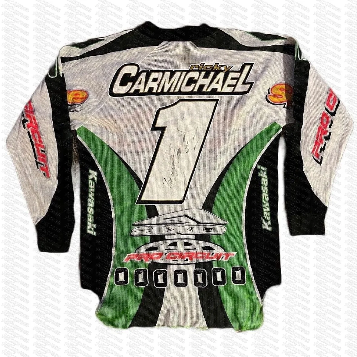 

2025Новые поступления, мужские трикотажные изделия для мотокросса, мотоциклетная футболка Kawasaki с длинным рукавом # Настраиваемая мотоспортивная одежда CARMICHAEL 6.