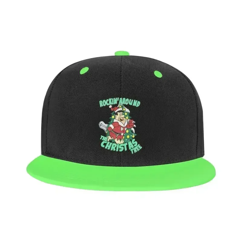 Hanna Barbera Fred Flintstone Rockin Around The Christmas Tree Children Snapback Cap Colorful Teenager Baseball Caps #3
