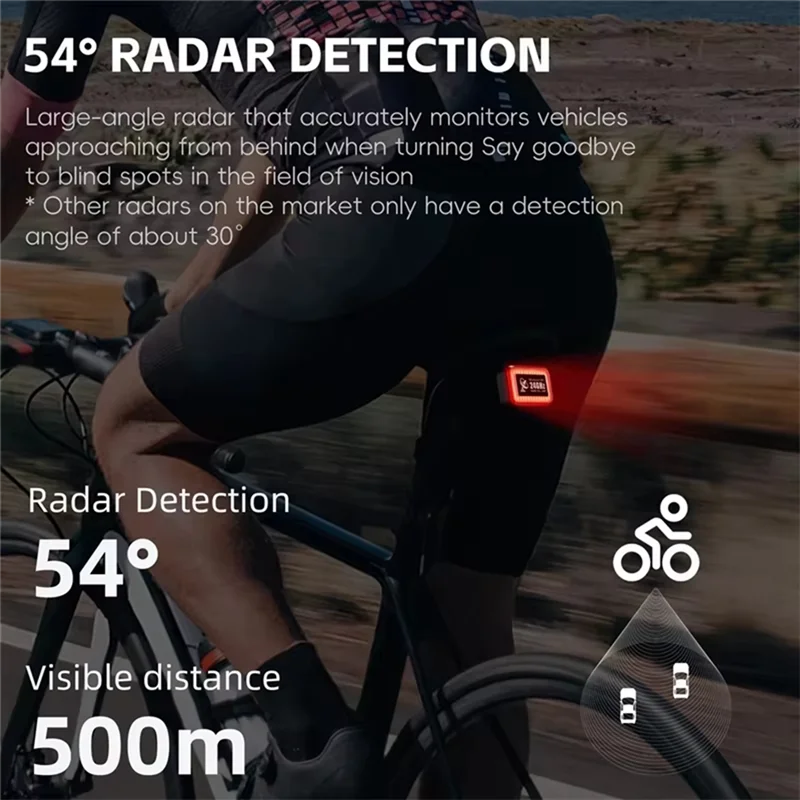 

WEST BIKING Intelligent Warning LED Radar Bike Taillight For Enhanced Cycling Visibility And Safety