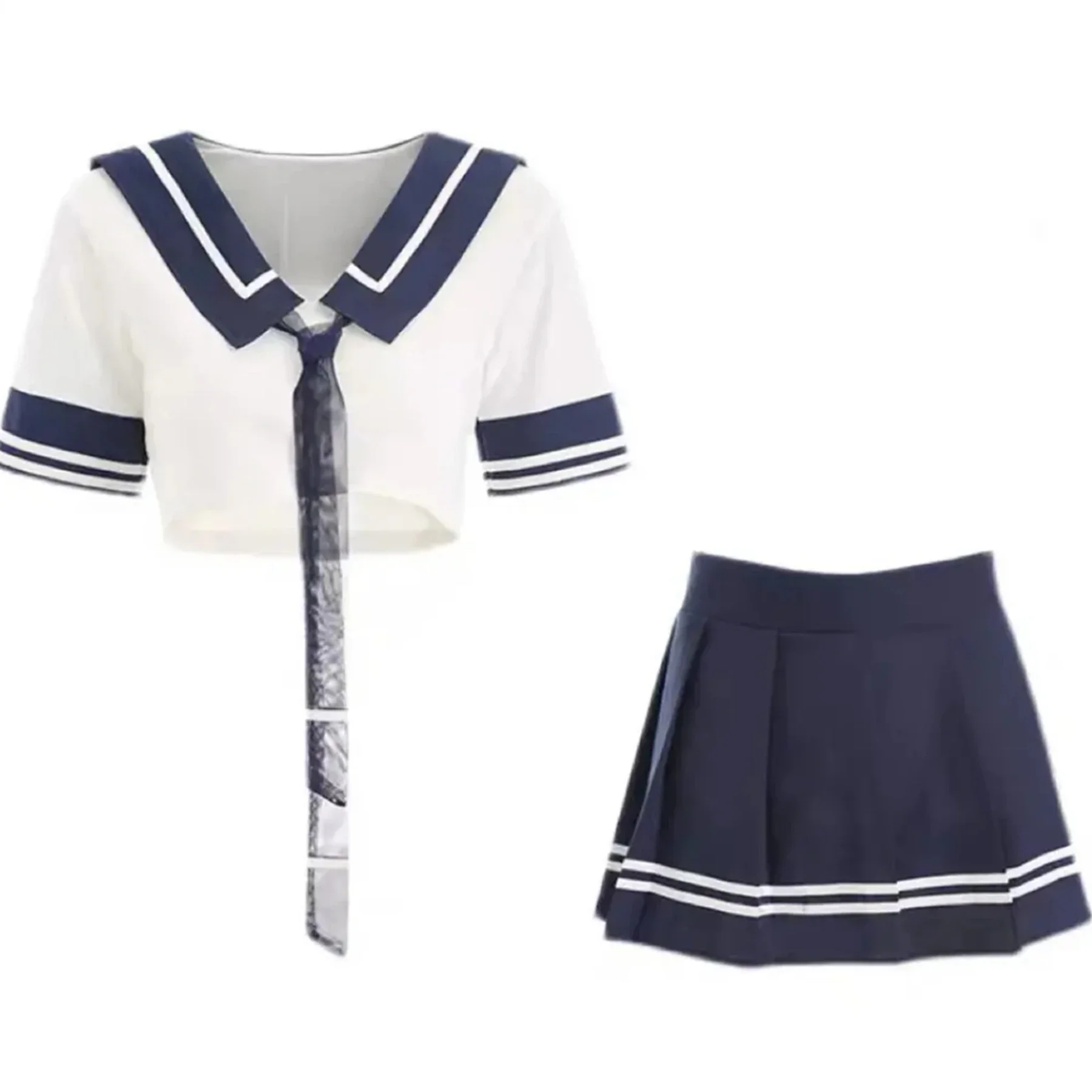 Cute Student Costume Temptation Uniform Fun Underwear Sexy Sailor Suit Womens Clothing Pleated Short Skirt Nightclub Set