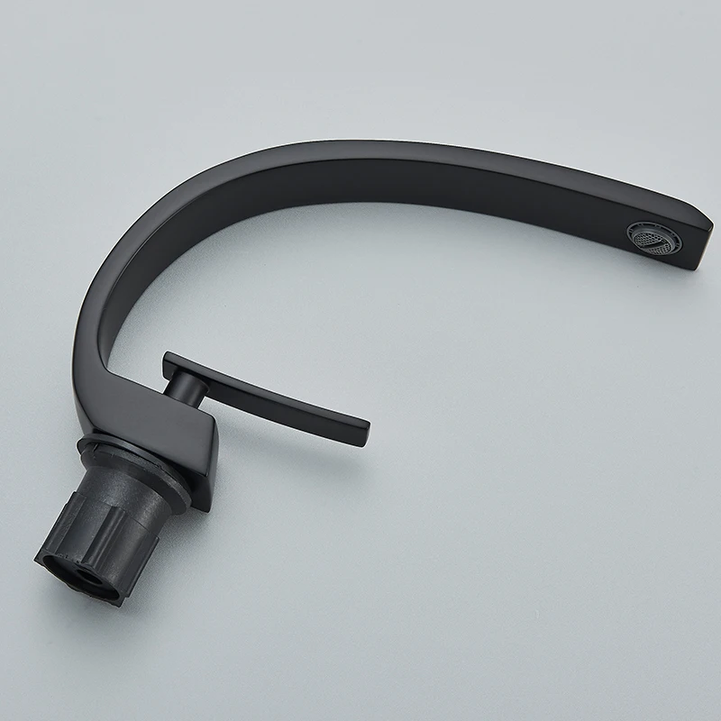 الفاخرة حوض نحاسي صنبور سطح الخيالة الأسود الساخن الماء البارد حوض للحمام غسل صنبور حوض خلاط ثقب واحد للحمام