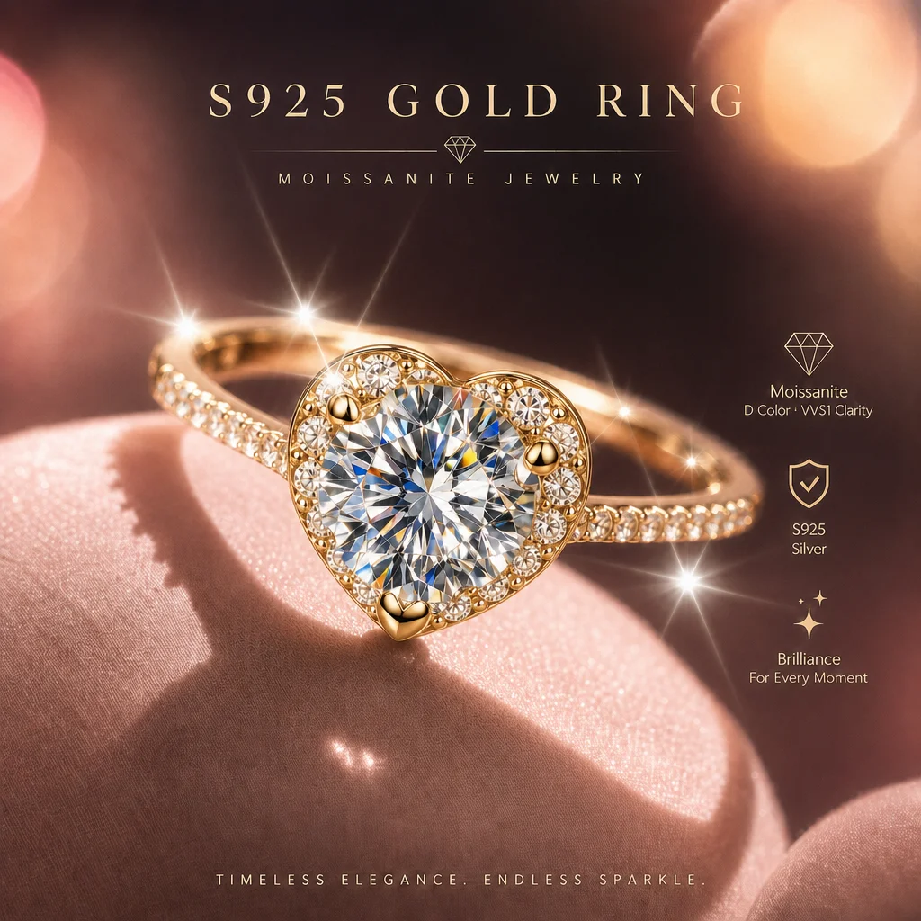 Größenverstellbare Ringe mit GRA-Zertifikat, 1 Karat runder Moissanit-Diamant für Damen, Geschenk, 925er Sterlingsilber, hochwertiger Schmuck – Detail 2