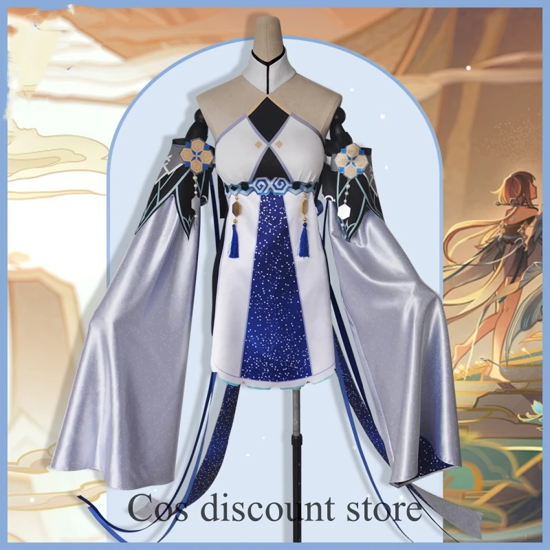 

New Guizhong Cosplay Dress Game Genshin Impact Role Play Gui Zhong Women Girls Comic-con Party Clothing Suit Full Set In Stock