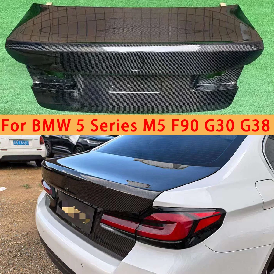 

For BMW 5 Series M5 F90 G30 G38 Carbon fiber trunk lid encloses the upper lid behind the tailgate Car Trunk lid Car Accessories