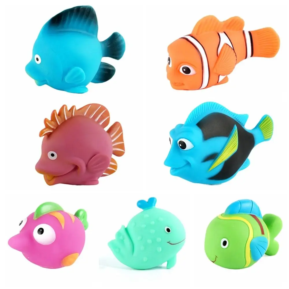 Spray Wasser Baby Bad Spielzeug Kleinkinder Säugling Fisch Tiere Squeeze Dusche Spielzeug Soft PVC Cartoon Schwimmen Wasserspiel zeug Badezimmer