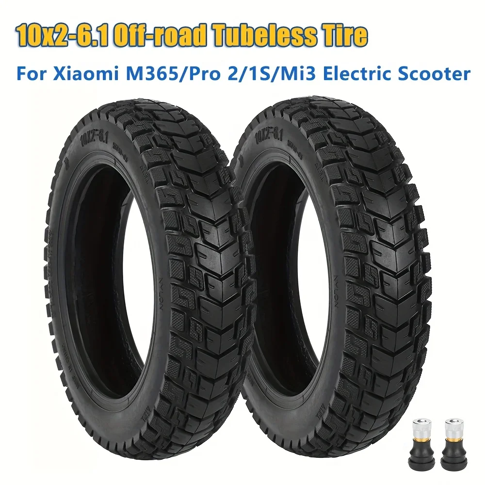 

10x2-6.1 Off-road Tubeless Tire for Xiaomi M365/Pro 2/1S/Mi3 Scooter Modified 10*2-6.1Outer Tire Accessories Parts