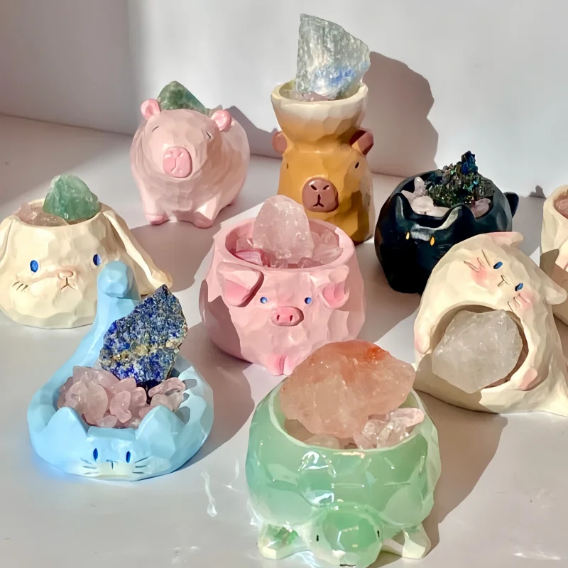 

В наличии Новая игрушка с изображением животных Pal Crystal Blind Box для девочек, милое украшение для настольной сцены для девочек, подарки на день рождения и праздник