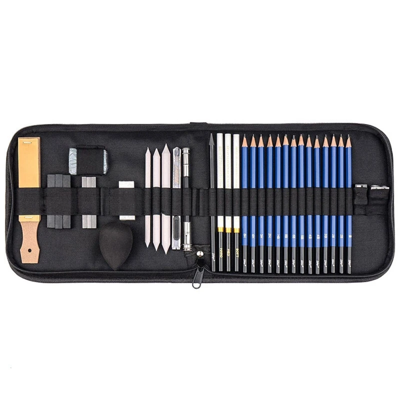 

37 PCS Sketching Pencils Set, Professional Sketch Drawing Set, Complete Artist Kit With Travel Case For Kids And Adults