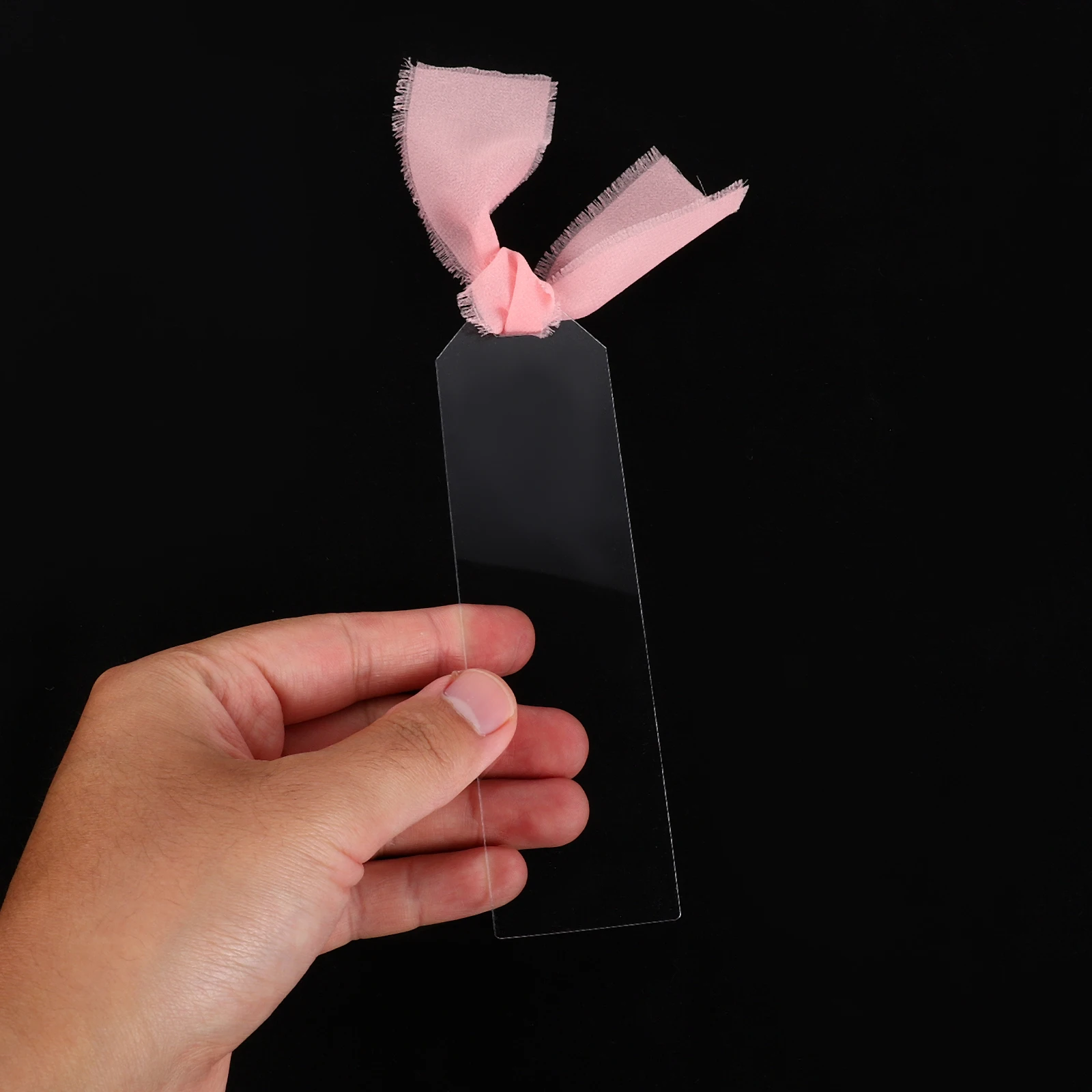 

40Pcs Clear Acrylic Bookmark Blanks DIY Rectangular Plain Transparent Book Marks for Craft Reading Page Markers