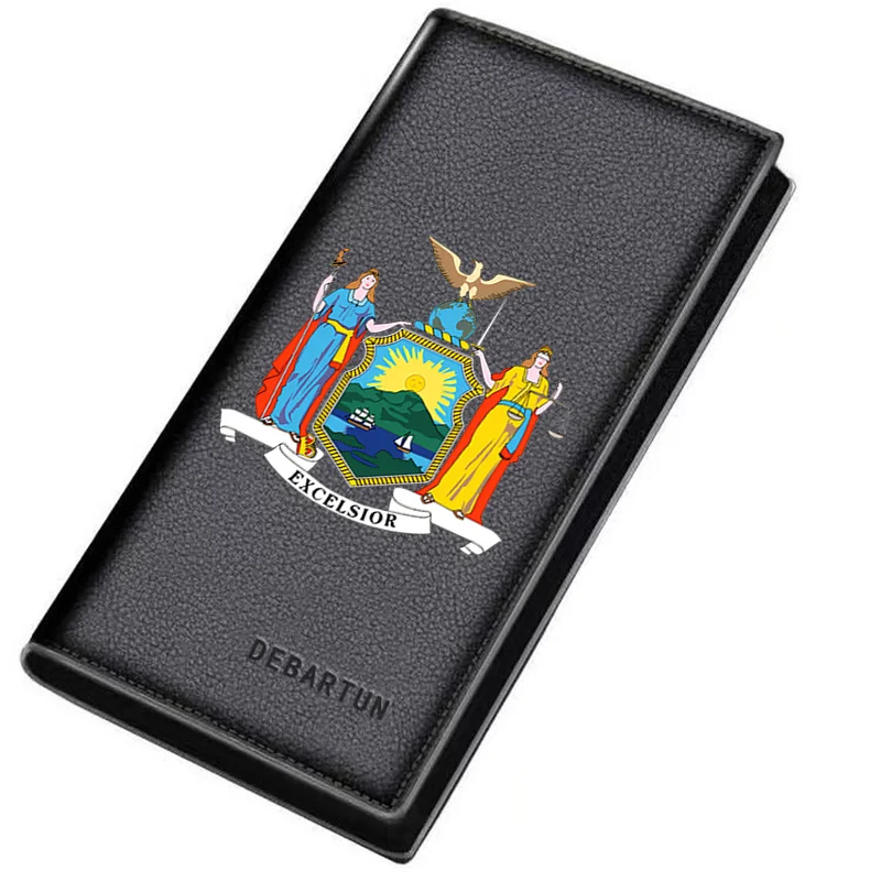 Eagle sword balance woman shield sun Men's Long Wallets Business Stylish Printing Design Casual Use Christmas Valentine's Father