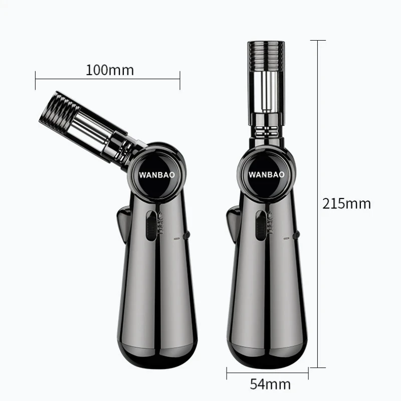 Metal Torch Gas Windproof BBQ Kitchen Cooking Jet Turbo Cigar Lighter High Capacity Spray Gun Jewelry Metal Welding Men\'s Gifts